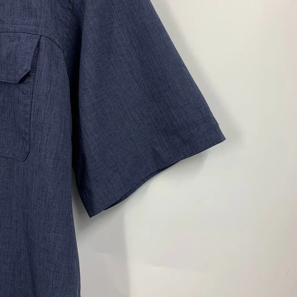 Orvis Men's Classic Collection Blue Heather‎ Button Up Short Sleeve Shirt Size L - Picture 5 of 13